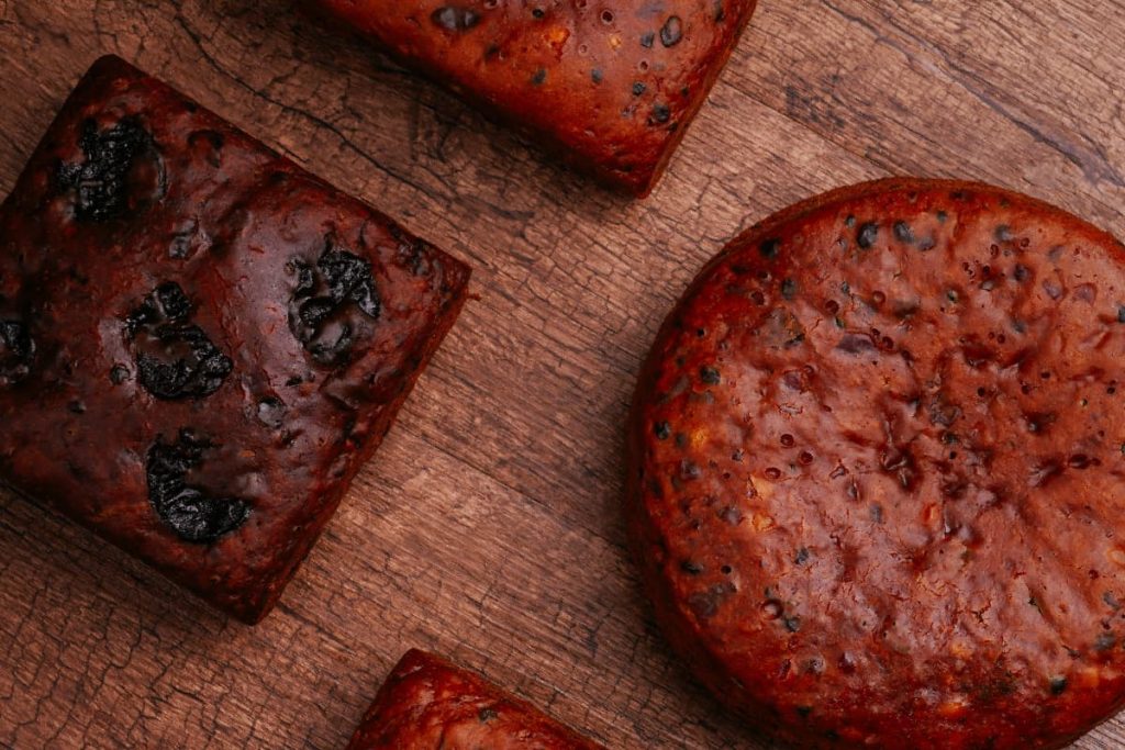 Steamed Fruit Cake (kek buah kukus) from Asmara Delights, perfect for gifting and doorgifts.